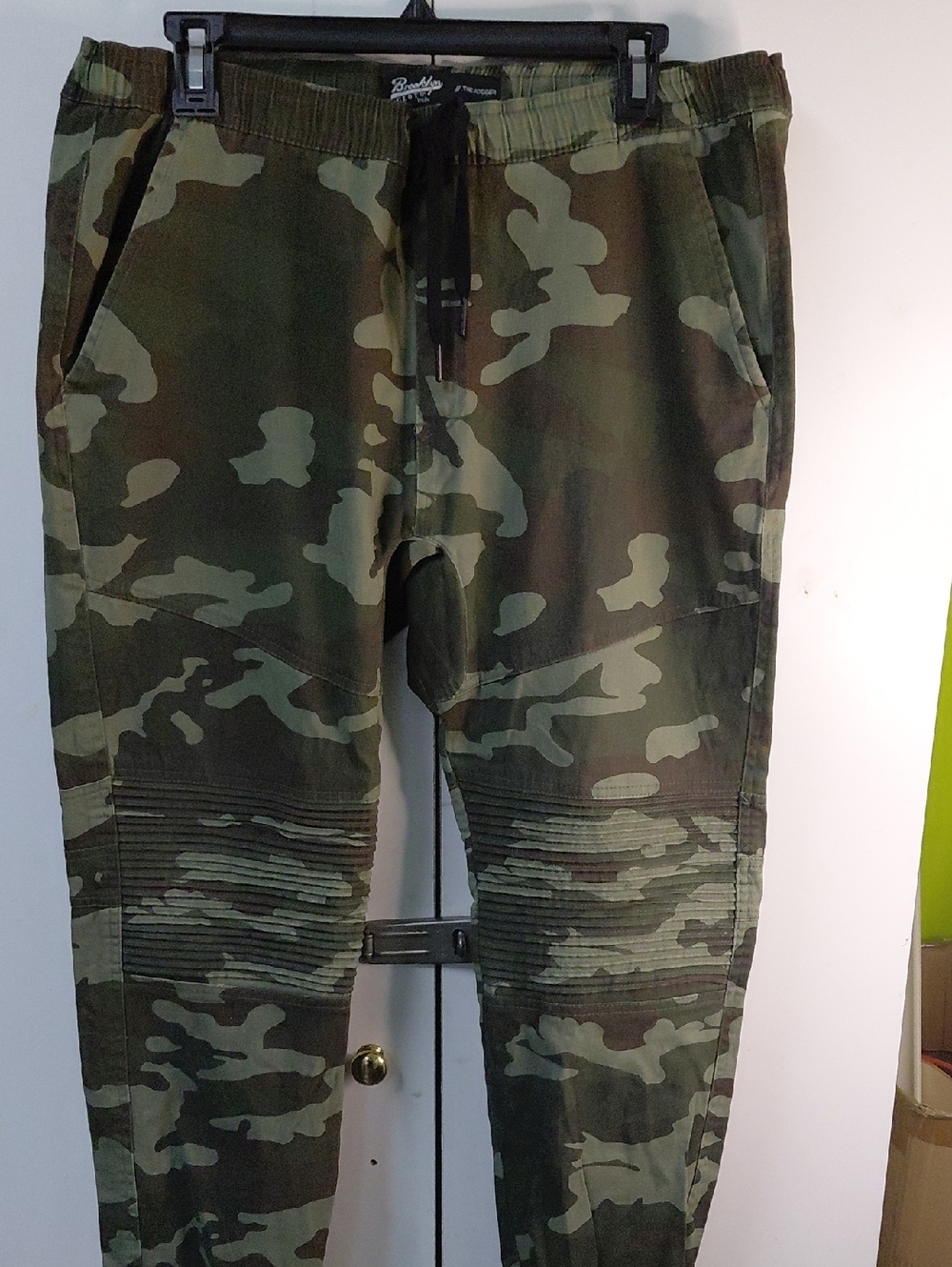 Brooklyn Cloth Men's Olive Camo Moto Joggers